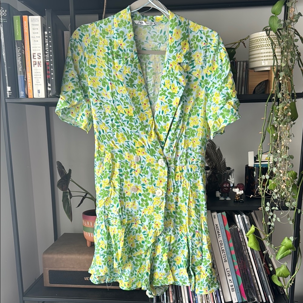Floral Button-Up Romper